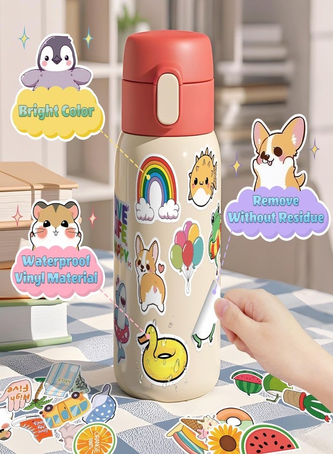 JIXZEN 300 PCS Water Bottle Stickers for Kids,Cute Waterproof Vinyl Laptop Stickers Pack for School Supplies Classroom Teacher Prizes, Fun Gift Sticker Pack for Girls Teens Students - Image 3